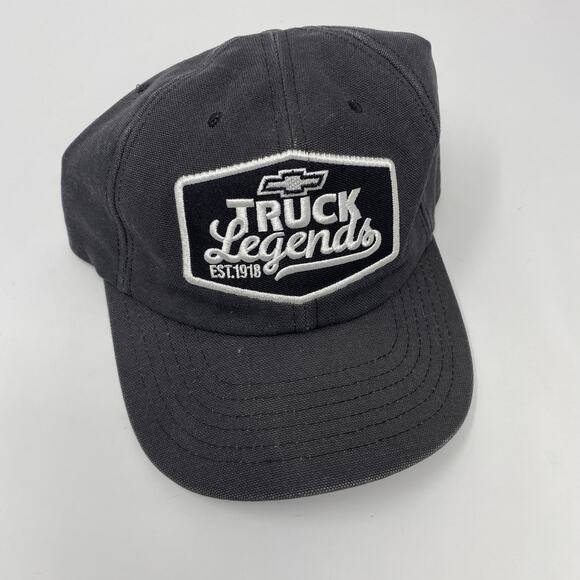Truck Legends Chevrolet Gray Strap Back Hat Made‎ In USA - Picture 1 of 5